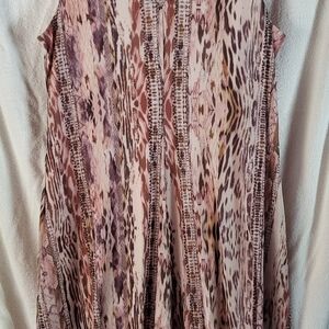 T Tahari Multicolor Midi Dress